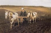 Ilia Efimovich Repin Tolstoy fields oil painting reproduction